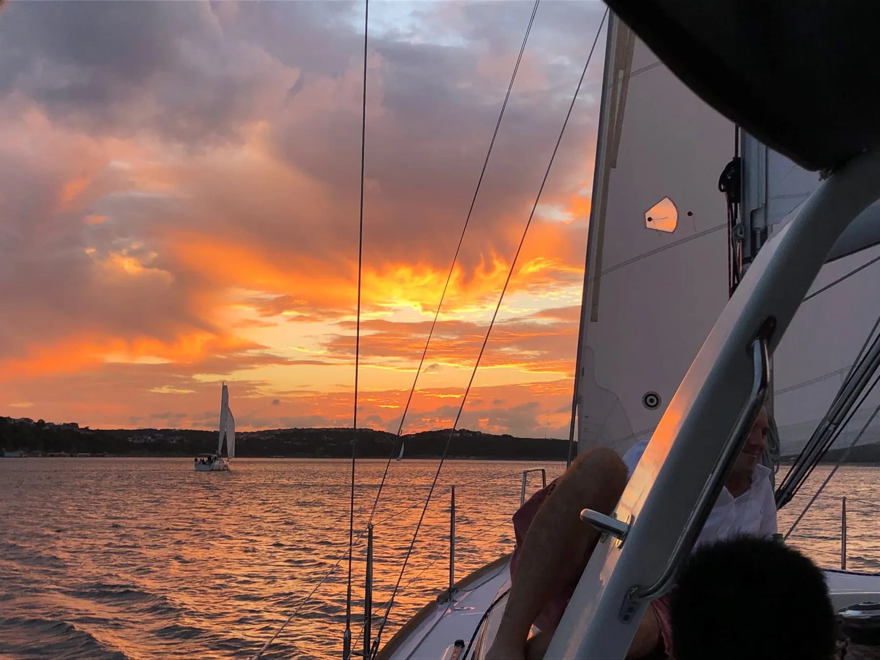 Sunset sail on Lake Travis